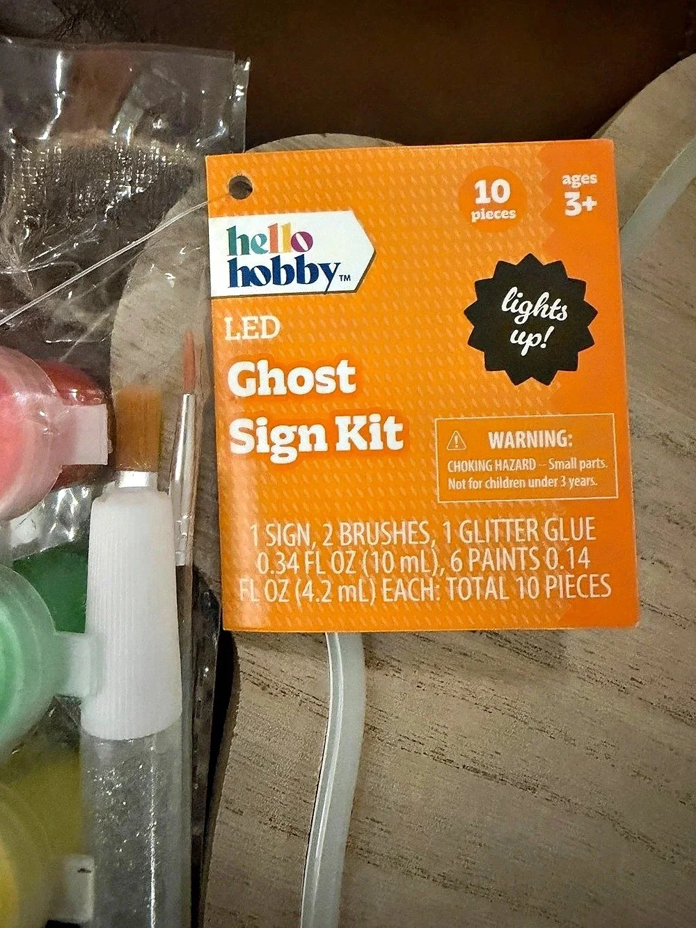 NEW Halloween Craft Kit Bundle Ghost LED Paint Pumpkin Stencils Kids DIY